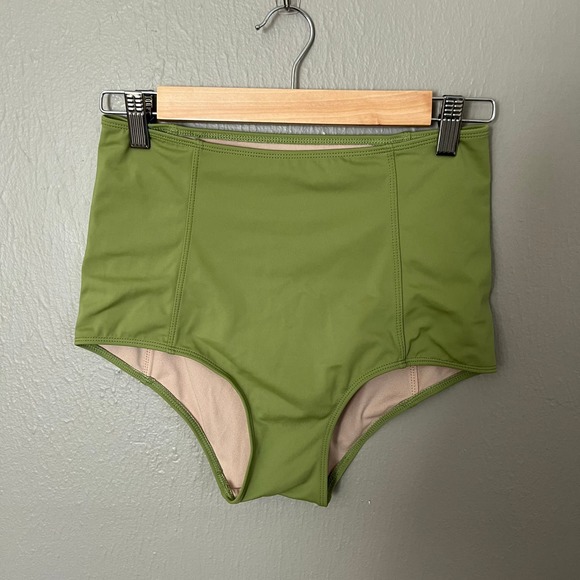 KORTNI JEANE Green High Waist Swim Suit Size Small Casual comfort pool beach - Picture 1 of 6